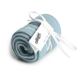 La Haute Ribbed Knee High Socks in Glacier by Collegien
