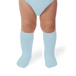 La Haute Ribbed Knee High Socks in Glacier by Collegien