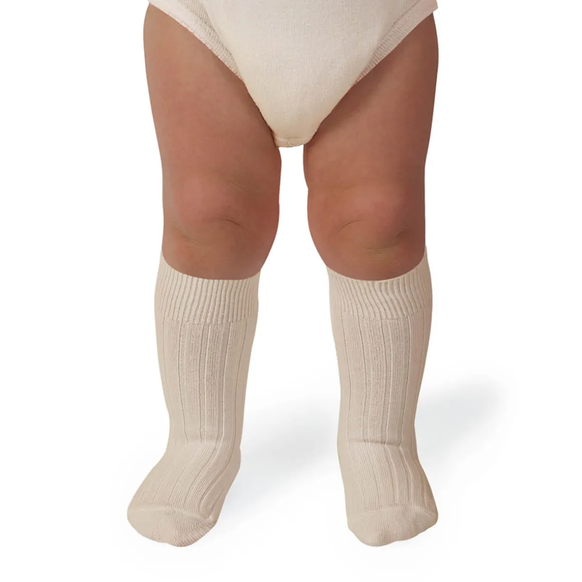 La Haute Ribbed Knee High Socks in Doux Agneaux by Collegien