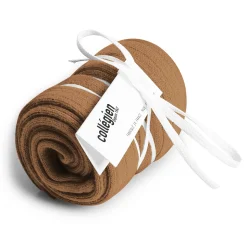 La Haute Ribbed Knee High Socks in Caramel au Beurre Salé by Collegien