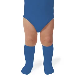 La Haute Ribbed Knee High Socks in Bleu Saphir by Collegien