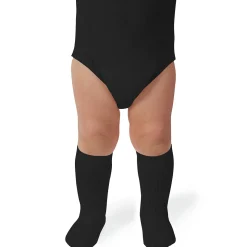 La Haute Ribbed Knee High Socks in Noir de Charbon by Collegien