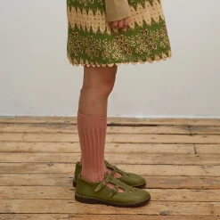 La Haute Ribbed Knee High Socks in Bois De Rose by Collegien