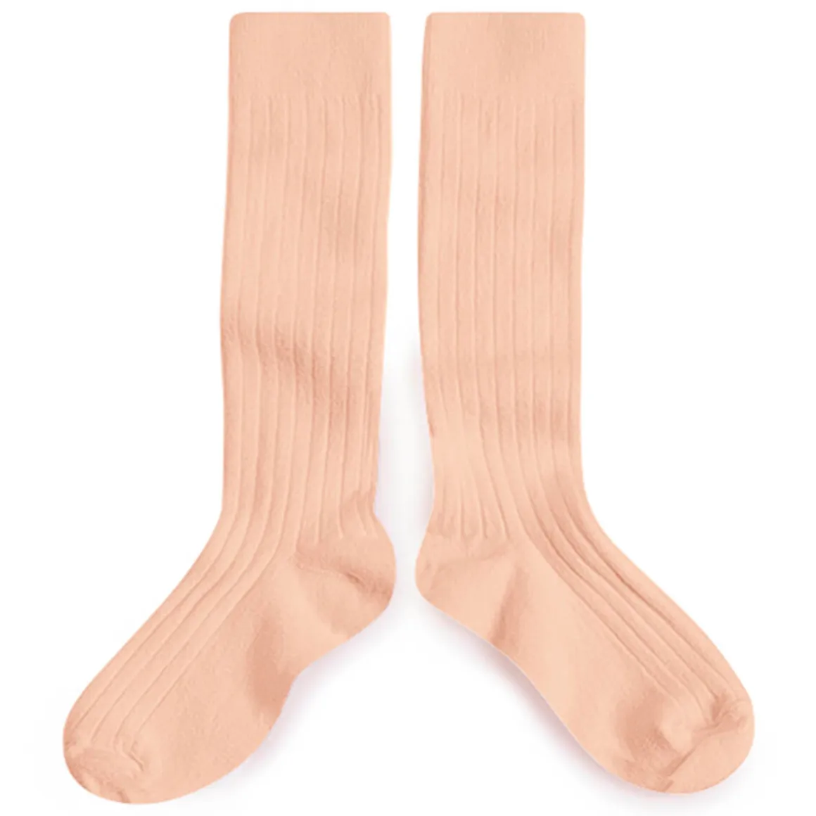 La Haute Ribbed Knee High Socks in Sorbet by Collegien