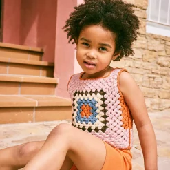 Lake House Vest in Parfait by Misha & Puff