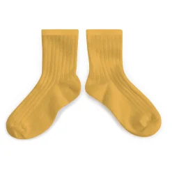 La Mini Ribbed Ankle Socks in Camomille by Collegien