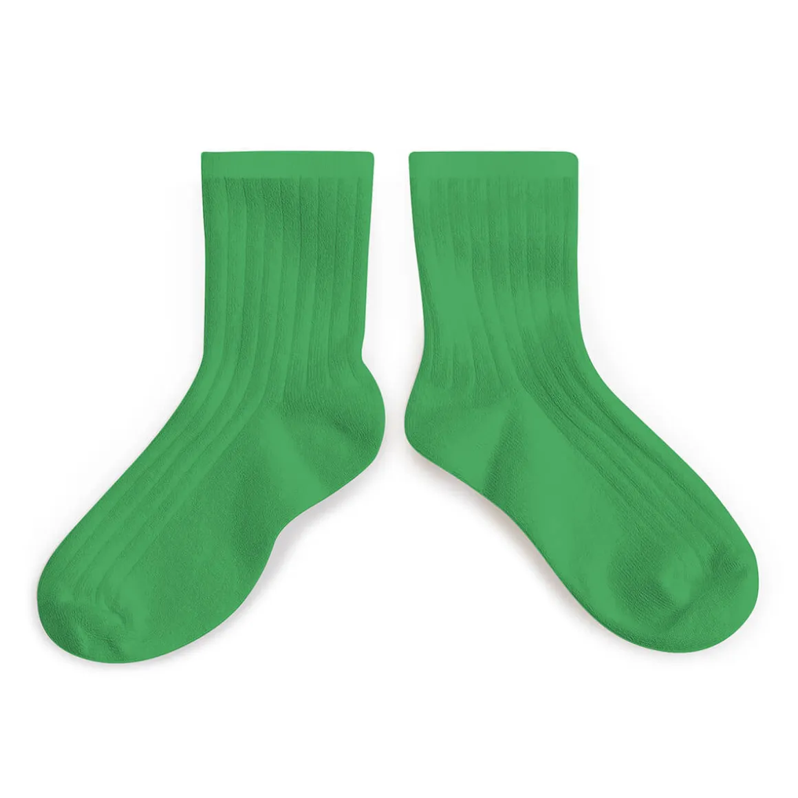 La Mini Ribbed Ankle Socks in Vert Jackpot by Collegien