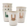 Lana Cups Set in Bunny / Sandy (6 Pack) by Liewood