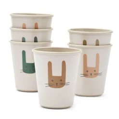 Lana Cups Set in Bunny / Sandy (6 Pack) by Liewood