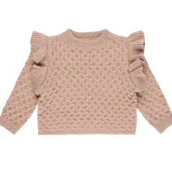 La Reina Knitted Sweater in Rose by Rylee & Cru