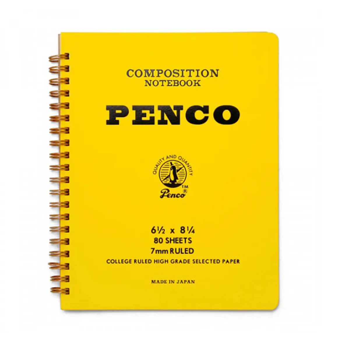 Large Coil Notebook in Yellow by Hightide Penco