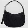 Large Nylon Crescent Bag in Black by Baggu