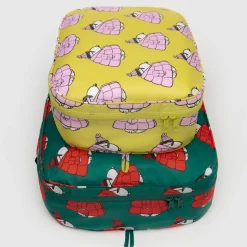 Large Packing Cube Set in Puffer Snoopy by Baggu
