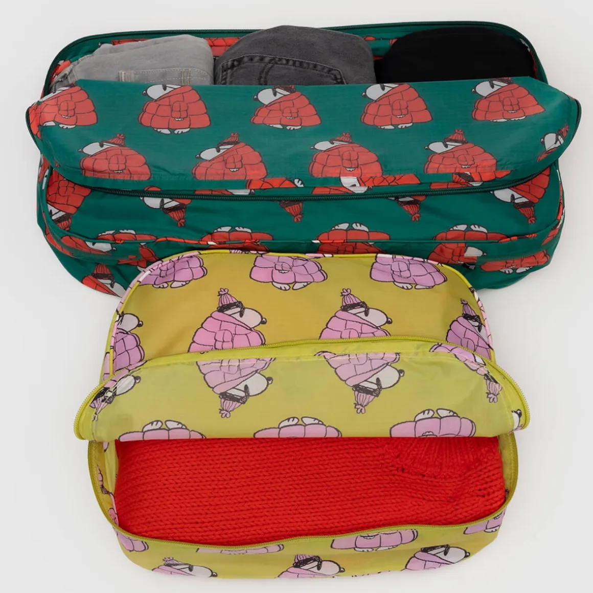 Large Packing Cube Set in Puffer Snoopy by Baggu