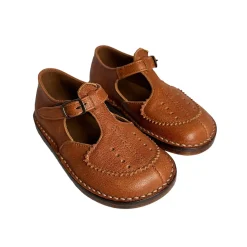 Laura Perforated Sandals in Cuoio Brown by PèPè
