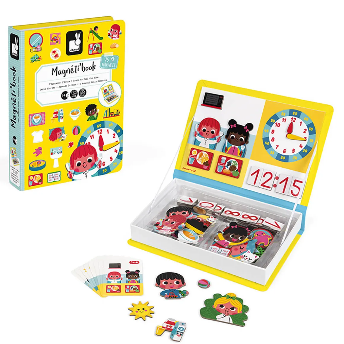 Learn To Tell The Time Magneti Book by Janod