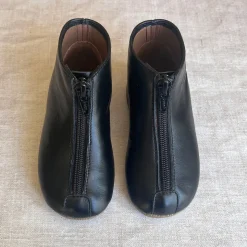 Leather Booties in Black by PèPè