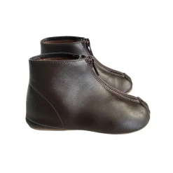 Leather Booties in Dark Brown by PèPè