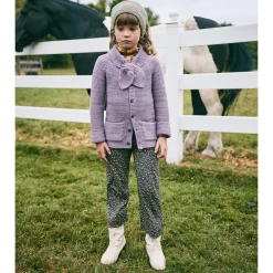 Legging in Carbon / Periwinkle Mini Floral by Misha & Puff