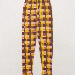 Legging in Plum Watercolour Plaid by Misha & Puff