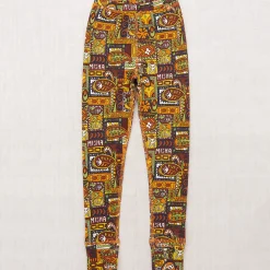 Legging With Rib Cuff in Fox Groovy Paisley by Misha & Puff