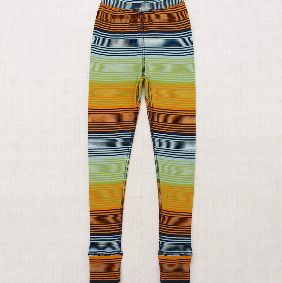 Legging With Rib Cuff in Sunset Stripe by Misha & Puff