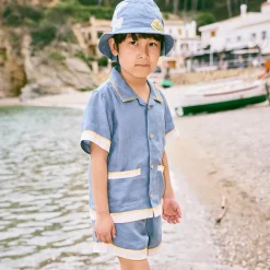 Leon Top in Blueslate by Misha & Puff