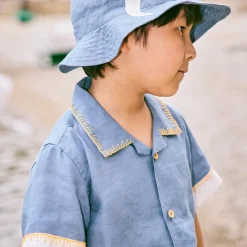 Leon Top in Blueslate by Misha & Puff