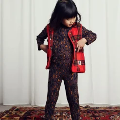 Leopard AOP Brushed Leggings by Mini Rodini