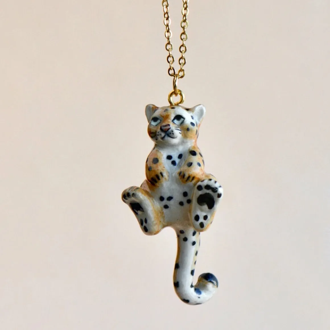 Leopard Cub Ceramic Pendant by Camp Hollow