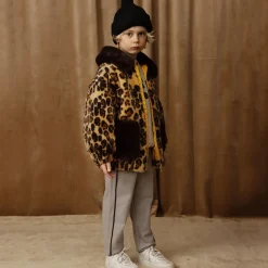 Leopard Faux Fur Jacket by Mini Rodini