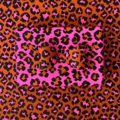 Leopard Luxury Tissue Paper (Pack of 10 Sheets) in Ginger / Fluoro Pink by Petra Boase