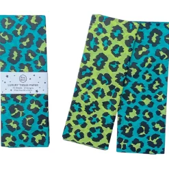 Leopard Luxury Tissue Paper (Pack of 10 Sheets) in Jade / Apple by Petra Boase