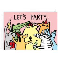 Let's Party Greetings Card by Alice Bowsher for Wrap