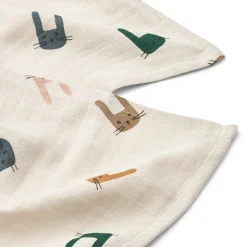 Lewis Muslin Cloths in Bunny / Sandy by Liewood (2 Pack)