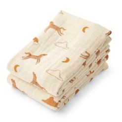 Lewis Muslin Cloths in Dream / Ecru by Liewood (2 Pack)