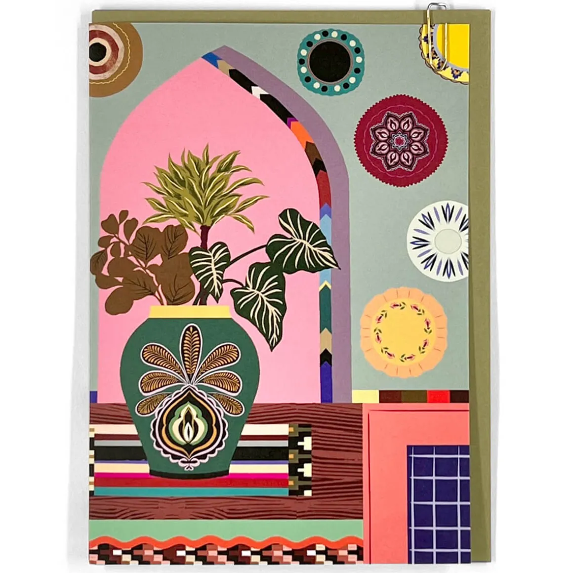 Lifestyle Greetings Card in Plates Design by Pavilion Cards