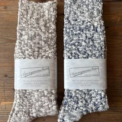 Lightweight Slub Crew Adult Socks in Navy by Anonymous Ism