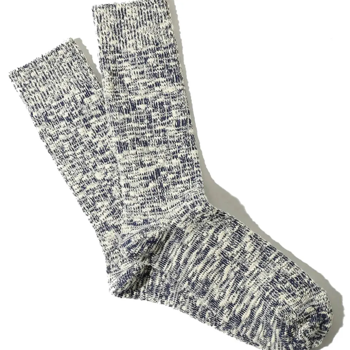 Lightweight Slub Crew Adult Socks in Navy by Anonymous Ism
