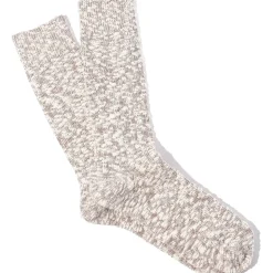 Lightweight Slub Crew Adult Socks in Beige by Anonymous Ism