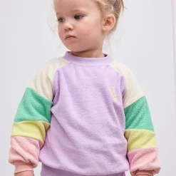 Lila Colour Block Terry Baby Sweatshirt by Bobo Choses