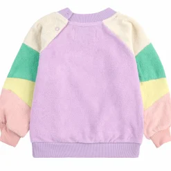 Lila Colour Block Terry Baby Sweatshirt by Bobo Choses
