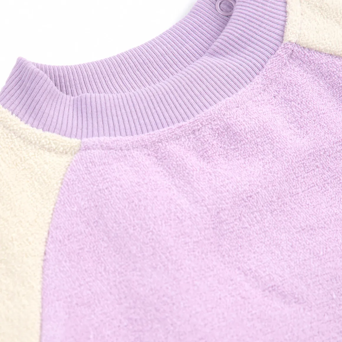 Lila Colour Block Terry Baby Sweatshirt by Bobo Choses