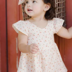 Lilia Romper in Cherries by Rylee & Cru