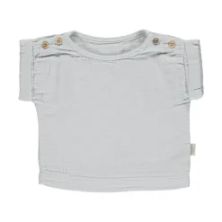 Lin Baby Blouse in Glacier Gray by Poudre Organic - Last Ones In Stock - 3-12 Months