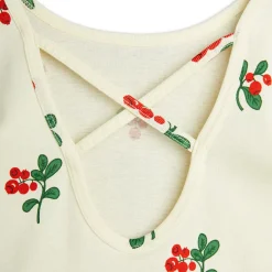 Lingonberries AOP Ballet T Shirt in Off White by Mini Rodini
