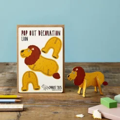 Lion Pop Out Decoration And Greetings Card by The Pop Out Card Company