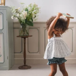 Lissy Sun Top in Porcelain Floral by Little Cotton Clothes - Last Ones In Stock - 4-8 Years
