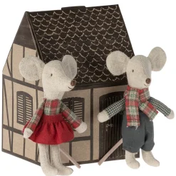 Little Brother and Sister Winter Mice Twins by Maileg