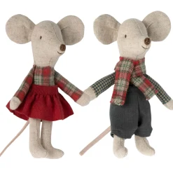 Little Brother and Sister Winter Mice Twins by Maileg